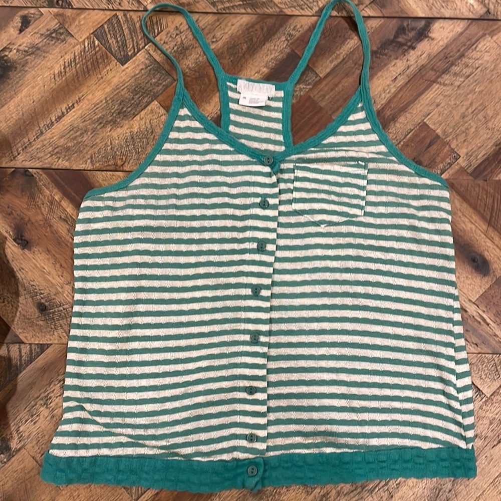 Urban Outfitters Cooperative Green Striped Tank